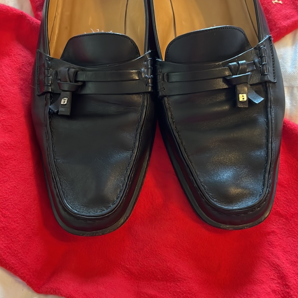 Luxury Italian Bally Primrose NFAE Leather Loafers 9.5